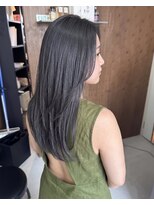 零秒女髪 千里丘店 上品な大人女性の艶カラーセミロング髪質改善艶髪美髪艶感