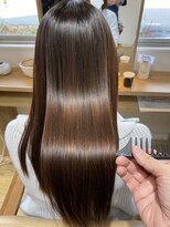 ヘアデザイン ディクト(hair design D.c.t) 白髪染めでも艶髪へ|水素カラー×艶髪ロング