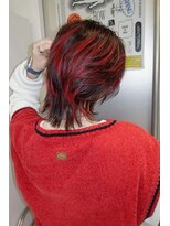 ウーズ ハラジュク(Ooze.HARAJUKU) ハッシュカットグレージュデザインカラーツートーンカラー原宿