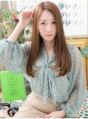大人可愛いミルクティーブラウン小顔ロングa北浦和20代30代40代