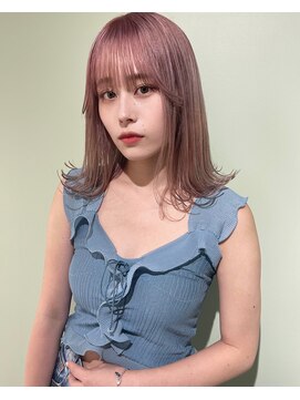 リル(lil.) 【lil.】シアーピンク　ボブ　フェザーバング