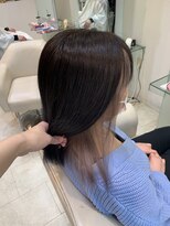 カイム ヘアー(Keim hair)&nbsp;インナーカラー×ベージュ☆セミディ/くすみカラー/20代30代40代