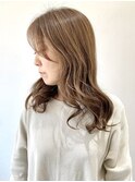 【FOLK】透明感ベージュ☆似合わせ外ハネゆる巻きロング♪
