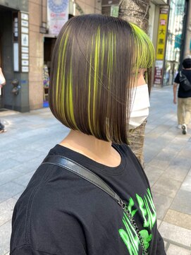 マックス フォー ヘアー(MAX FOR HAIR) 【デザインカラー】綺麗なボブ×高めインナーカラー◎