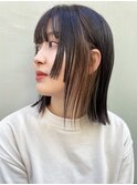 外ハネミディアムレイヤーインナーカラー/髪質改善/ヘッドスパ