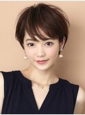 ショートヘア/分け目なしレイヤー/前髪あり/30代・40代