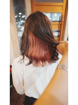 ボアップ 松山店(boappu) #インナーカラー #オレンジカラー #インナーオレンジ