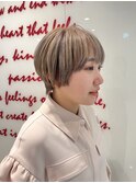 KINGDOM横浜/マッシュショート/ベージュカラー/丸みショート
