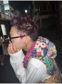 もみあげハート　バリアート　デザインカラー　ポイントカラー