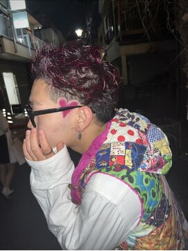 カー(KAH) もみあげハート　バリアート　デザインカラー　ポイントカラー