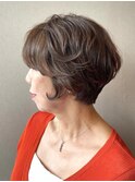 【UHair】ショートボブ×大人女性パーマ/30代/40代/50代