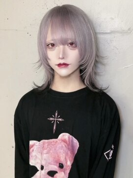 ドットハリス(.Hallis) ハイトーン ホワイトカラー ウルフカット