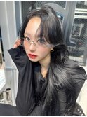 韓国くびれヘア！ダークグレーカラー