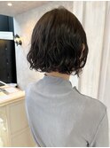 福山人気ボブパーマ無造作くるくるイメチェン簡単スタイリング