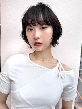 ミンクス 銀座店(MINX) 【MINX長濱】くせ毛活かしボブ×暗髪透明感カラー