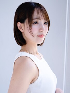 エインアンリー 明治神宮前(AIN.ANLY.) 3肩上ボブ色っぽボブ軽めボブくせ毛風パーマくるくるパーマ韓国