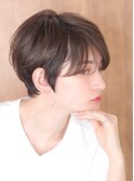 ショート・ボブ/面長/前髪なし/絶壁解消/30代/40代/50代/くびれ