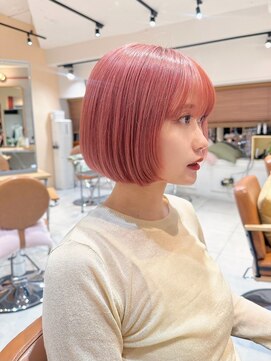 ガーデンエン 表参道(GARDEN eN) チェリーピンク×レイヤーボブ