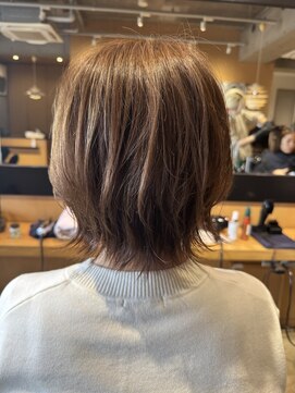 オーガニック ライフ 若葉 鶴ヶ島(organic+life) 春の伸ばしかけウルフ×透明感グレージュ◎