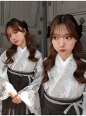 卒業袴着付け＋ヘアセット
