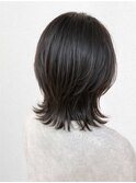 ◎大人可愛い外ハネミディアムレイヤー小顔効果◎透明感カラー