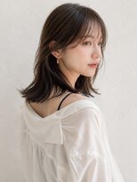 ミロア 薬院(miroa) 顔周りレイヤー 20代 レイヤーカット 透明感カラー 艶髪