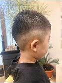 【キッズカットお手入れ簡単ストリートフェードカットボウズ】