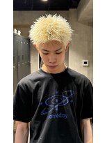 ラング(WRANG)&nbsp;スパイキーショート/ブロンド/ブリーチカラー/抜きっぱなし