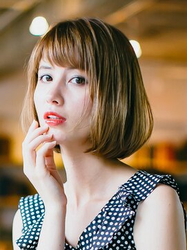 テラス 銀座(terrace) 艶カーキベージュ×美シルエットボブ