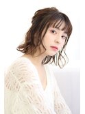 【lagoon 田辺佳菜】ボブアレンジ×ゆるふわハーフアップ