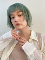 オン眉バング/ミントグリーン