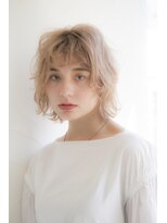 ミエルヘアーエスト 新宿店(mielhair est)&nbsp;ハイトーン波ウェーブボブ