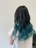 アルルヘアー ファン(ARURU HAIR fan) エメラルドグリーン×グラデーション