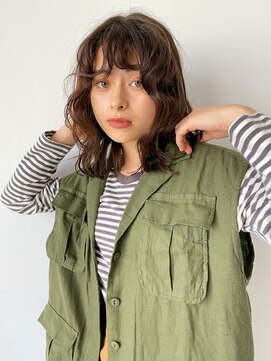 ナリー 河原町(Nary) ミディアム×ウェーブパーマ