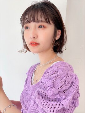 ポーチバイハニー オモテサンドウ(PORCH by HONEY omotesando) 大人可愛い20代30代40代ゆるふわショートボブ×ラテベージュ