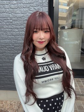 ロンドエニカ 大宮(Lond enika) 韓国風2wayサイドバング★ピンクベージュカラー 大宮