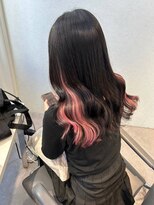 ユーフォリア 渋谷グランデ(Euphoria SHIBUYA GRANDE) インナーカラー　ピンクカラー　エクステ　艶感　ロングヘア