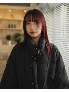 ジュール(JOULE'S) 大人セミロングハイトーンロングボルドーピンク