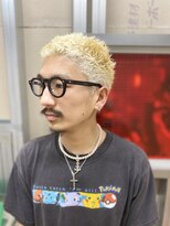 メリケンバーバーショップ トーキョー(MERICAN BARBERSHOP TYO)&nbsp;ハイライト/マッシュパーマ/ウルフ/アッシュブラック250