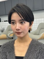 アマトウキョウ 表参道(AMA TOKYO) 斜めバング、小顔ショート、前髪パーマ