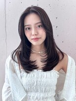 ヘアラウンジ ビーチ 青山 外苑前(hair lounge BEACH) ワンカールで動くロングレイヤーグレージュ