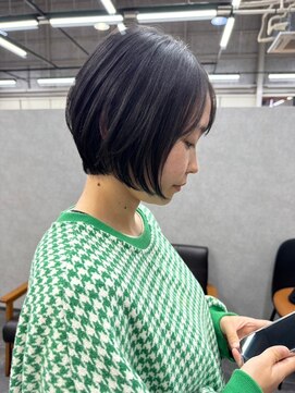 ドロシー 郡山桑野店(Dorothy) 桑野くびれショートボブハイトーンボブミルクティーベージュ30代