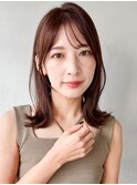 セミディ前髪レイヤーカットモテ髪くびれヘアデジタルパーマ