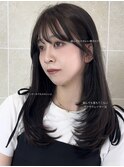 美髪シアーカラーピンクブラウンショートカット切りっぱなしボブ