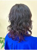 パーマスタイル＋インナーカラー