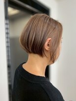 ワンバイジエクト 梅田&nbsp;似合わせショート/細めハイライト/くすみベージュ/ショートボブ