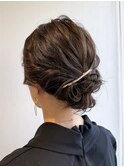 ヘアセットヘアメイクヘアアレンジ前髪顔周りレイヤー結婚式
