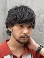 フィフス(fifth) 原宿フェザーパーマシャドウパーマメンズカットラウンドマッシュ