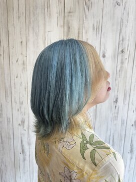 ジェイエルビー(JLB) 【JLB.MOE/1月】水色×ブロンド デザインカラー