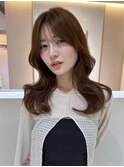くびレイヤーボブルフネビージュ小顔ワンレンこなれミディ